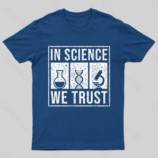 In Science We Trust Nerd T-Shirt Navy / S