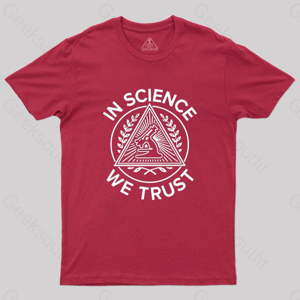 In Science We Trust T-Shirt Red / S