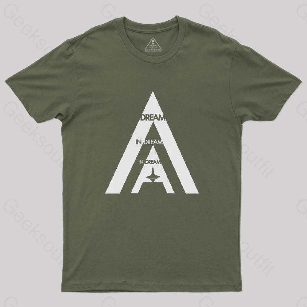 Inception White Essential T-Shirt Army Green / S