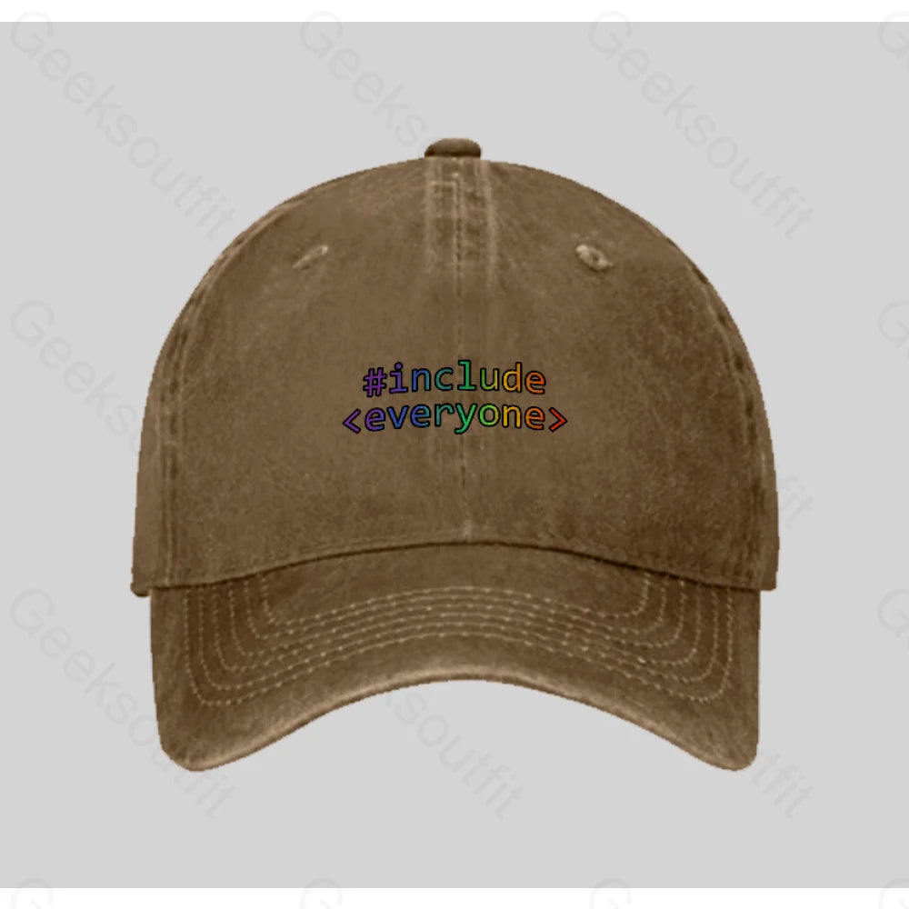 Include Everyone Washed Vintage Baseball Cap Natural