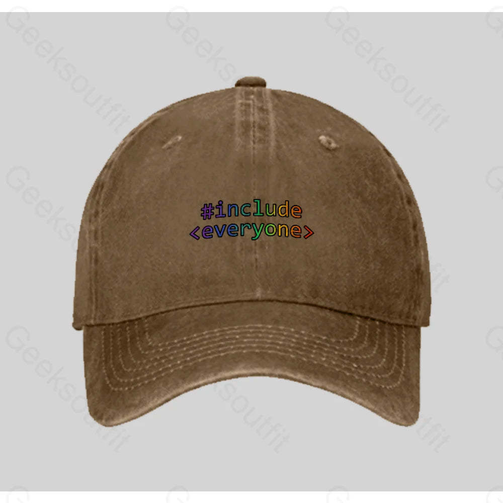 Include Everyone Washed Vintage Baseball Cap Natural