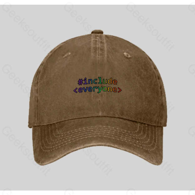 Include Everyone Washed Vintage Baseball Cap Natural