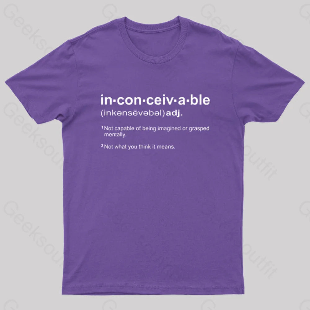 Inconceivable Definition Geek T-Shirt Purple / S