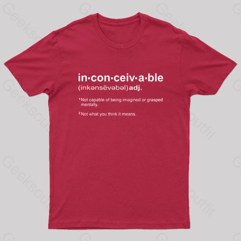 Inconceivable Definition Geek T-Shirt Red / S