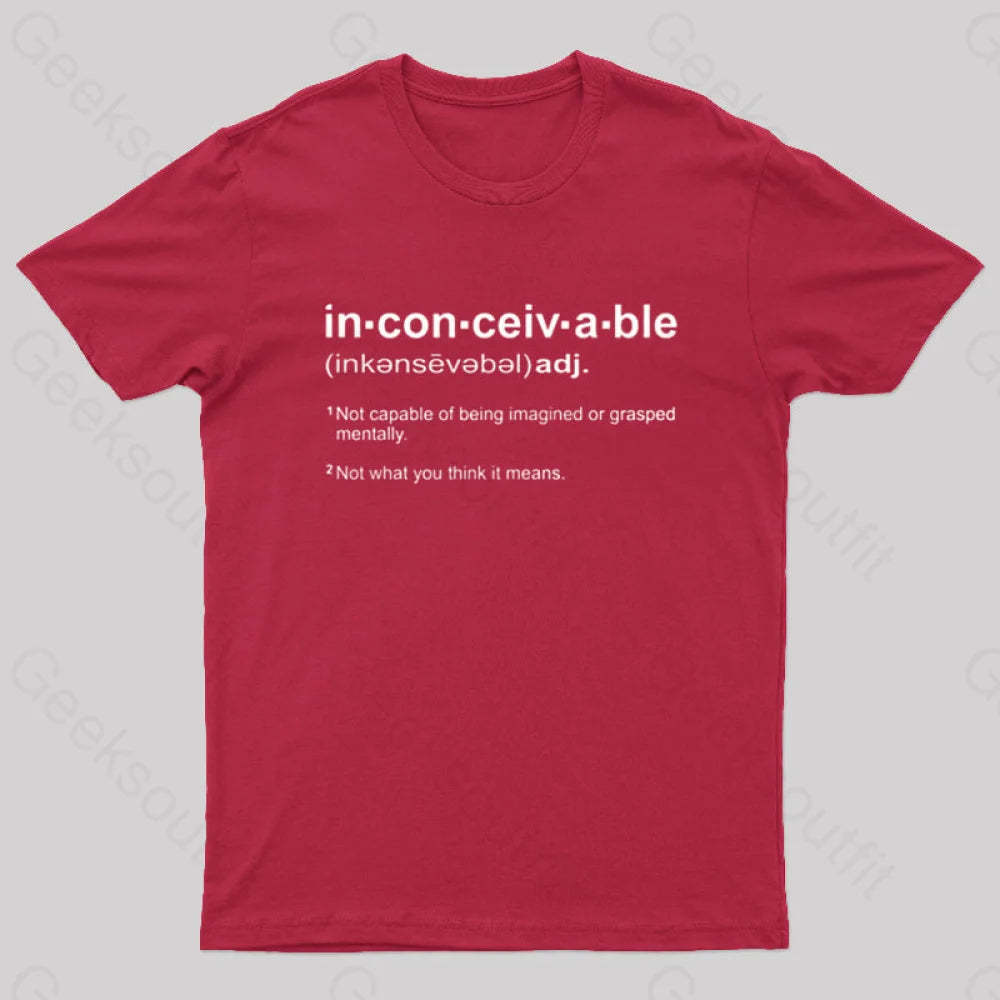 Inconceivable Definition Geek T-Shirt Red / S
