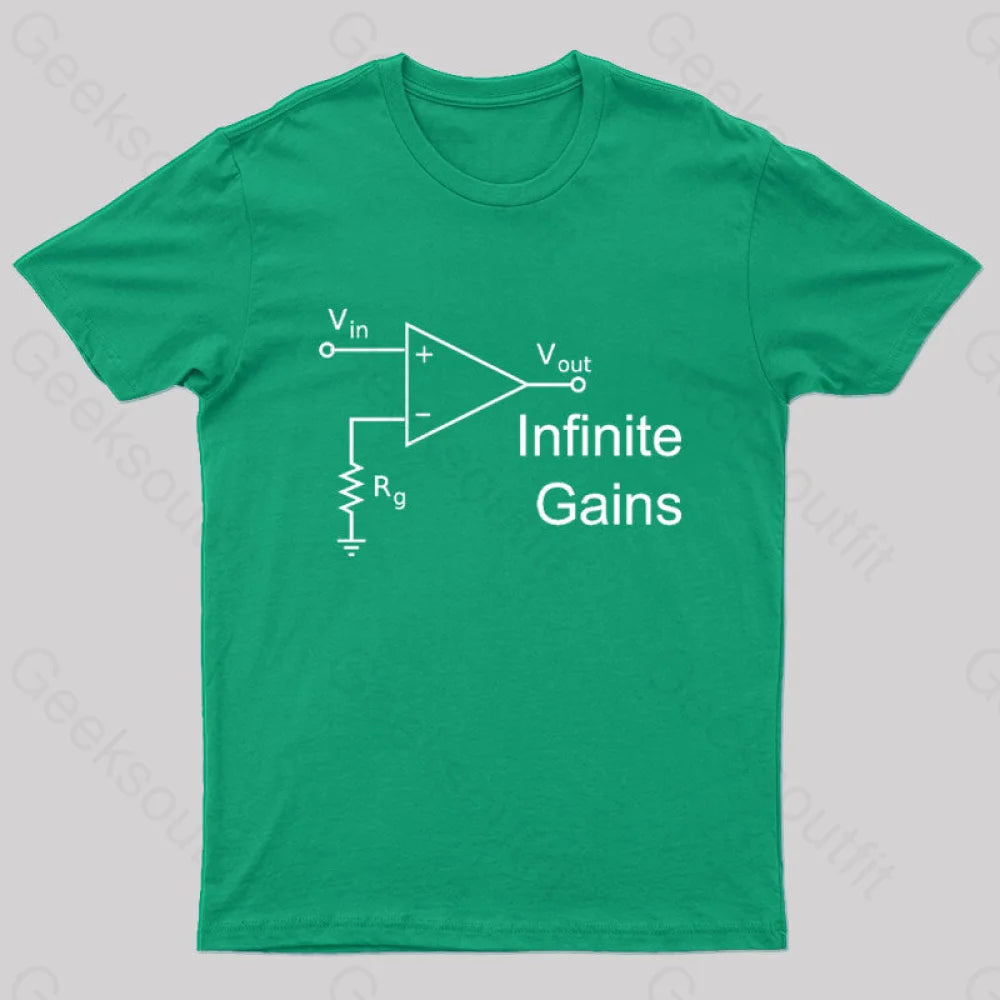 Infinite Gains Nerd T-Shirt Green / S