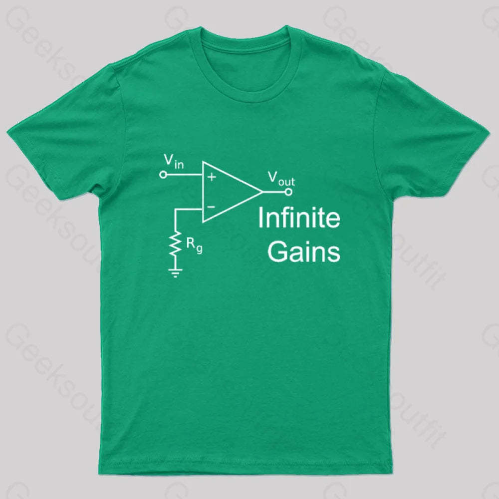 Infinite Gains Nerd T-Shirt Green / S