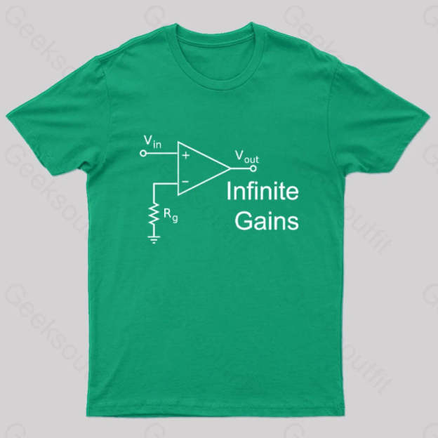 Infinite Gains Nerd T-Shirt Green / S