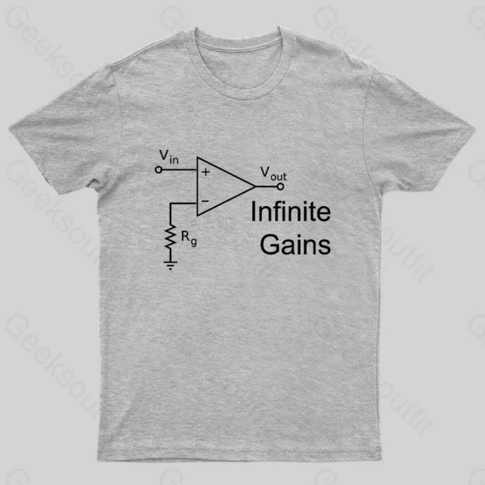 Infinite Gains Nerd T-Shirt Grey / S