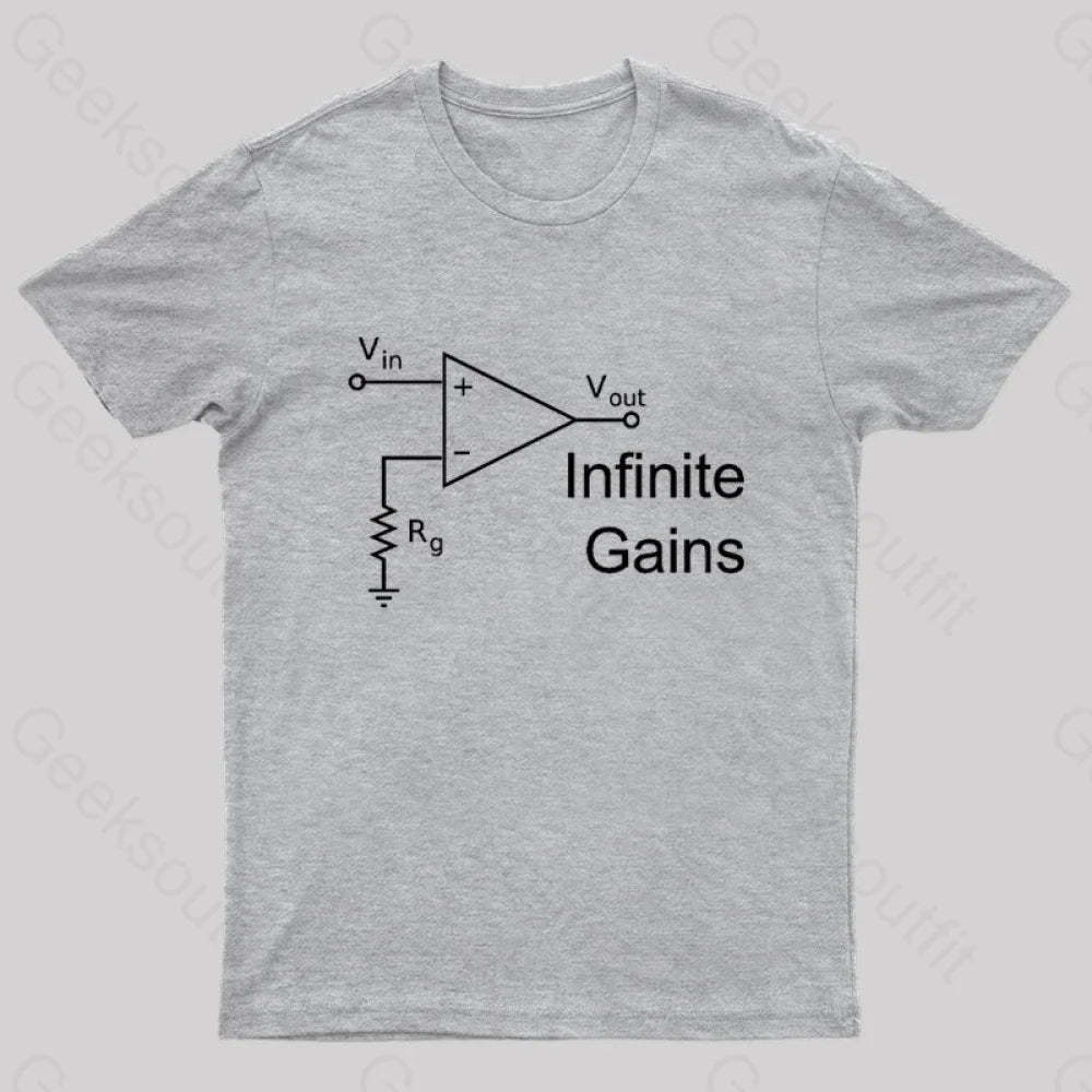 Infinite Gains Nerd T-Shirt Grey / S