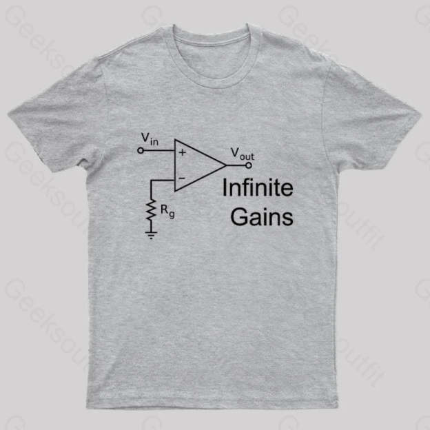 Infinite Gains Nerd T-Shirt Grey / S