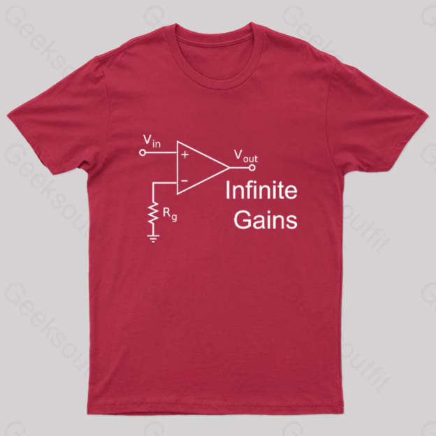 Infinite Gains Nerd T-Shirt Red / S