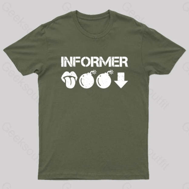 Informer Geek T-Shirt Army Green / S