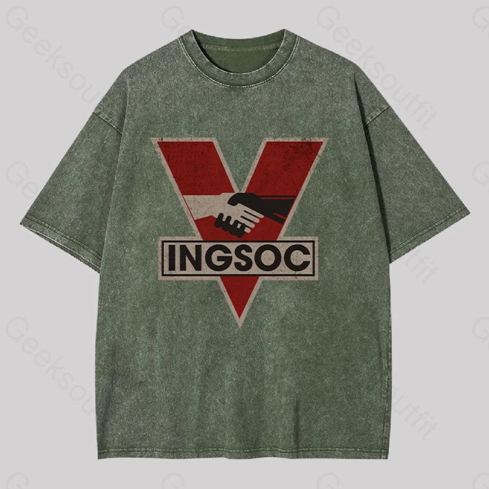 Ingsoc Washed T-Shirt Army Green / S