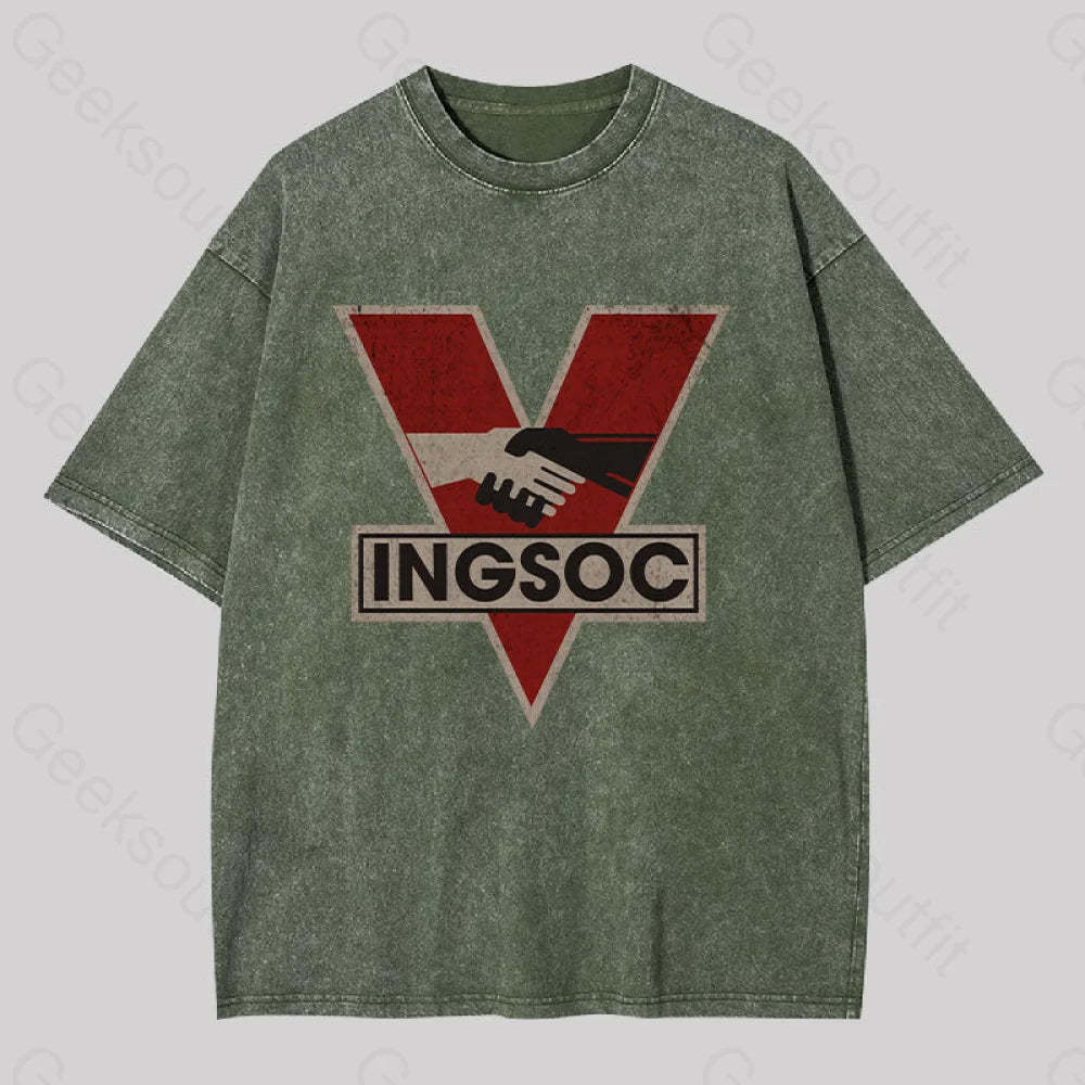 Ingsoc Washed T-Shirt Army Green / S