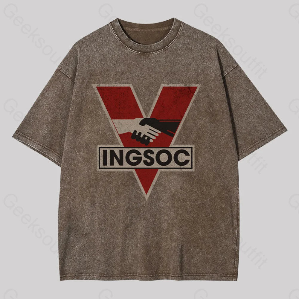 Ingsoc Washed T-Shirt Coffee / S