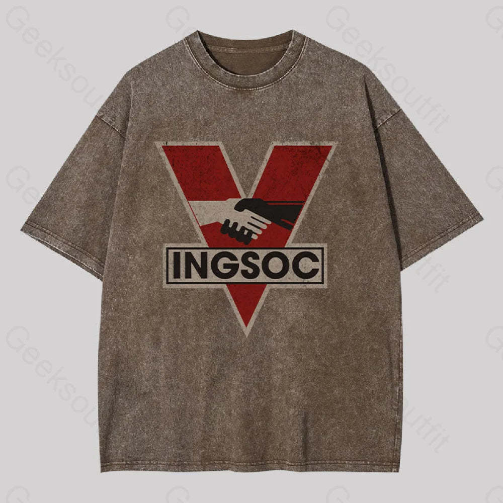 Ingsoc Washed T-Shirt Coffee / S