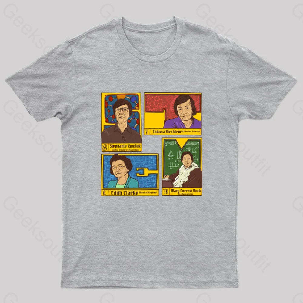 Inspiring Women Geek T-Shirt Grey / S