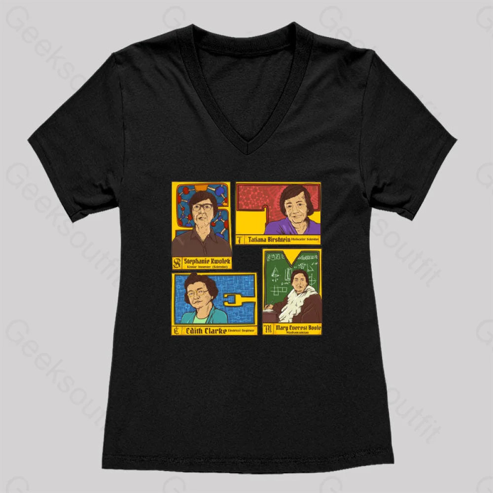 Inspiring Women’s V-Neck T-Shirt Black / S