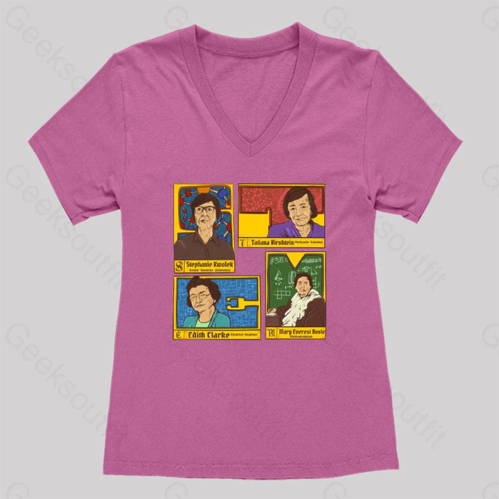 Inspiring Women’s V-Neck T-Shirt Rose Red / S