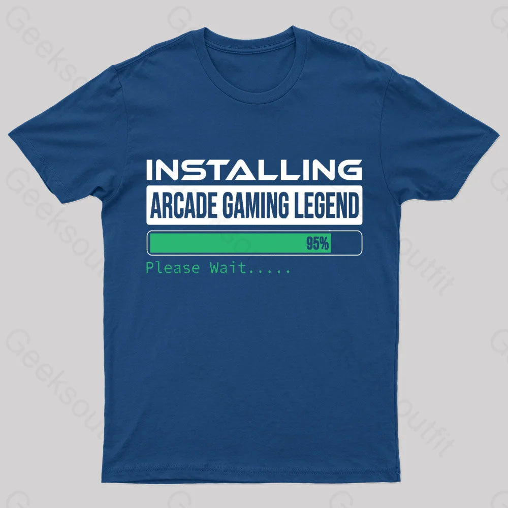 Installing Arcade Gaming Legend Geek T-Shirt Navy / S