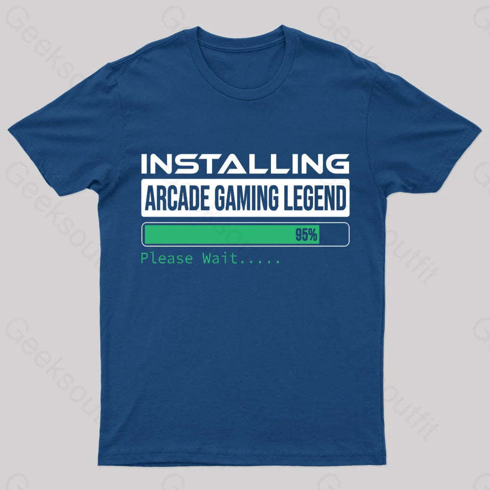 Installing Arcade Gaming Legend Geek T-Shirt Navy / S