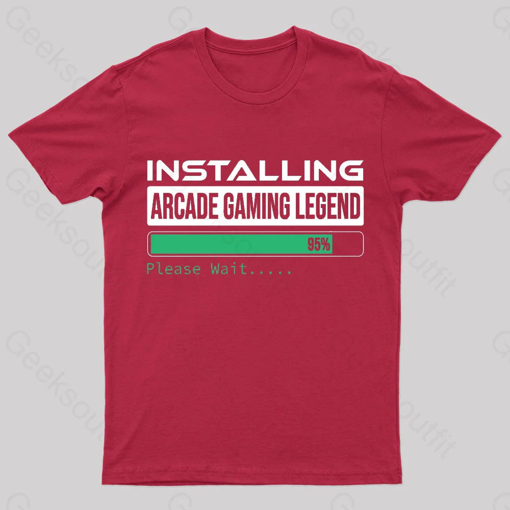 Installing Arcade Gaming Legend Geek T-Shirt Red / S