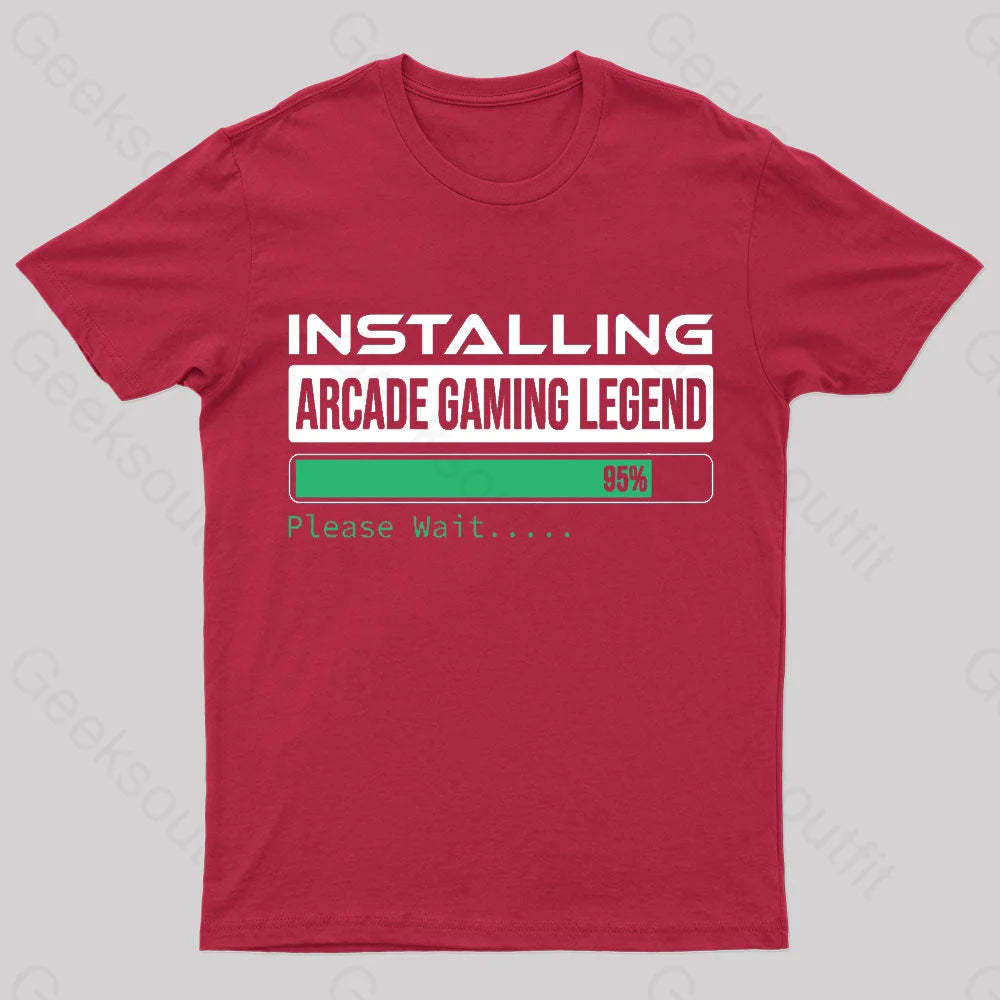 Installing Arcade Gaming Legend Geek T-Shirt Red / S