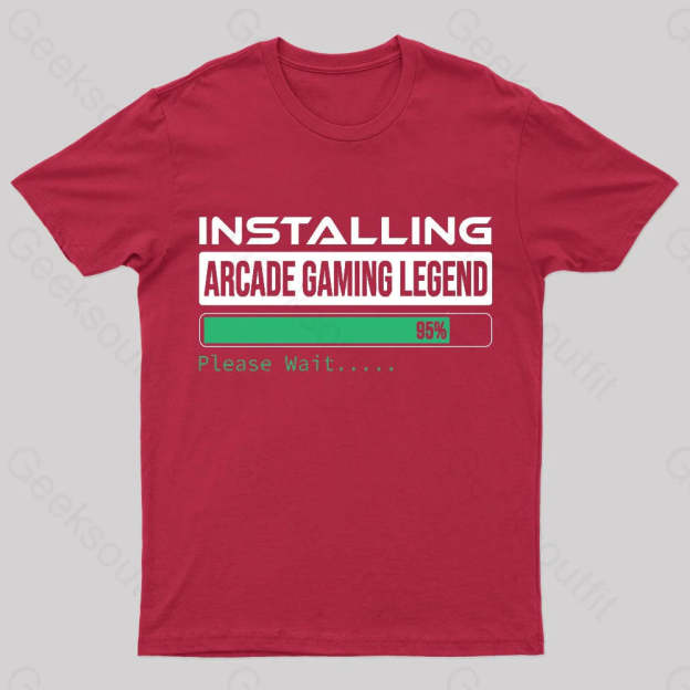 Installing Arcade Gaming Legend Geek T-Shirt Red / S