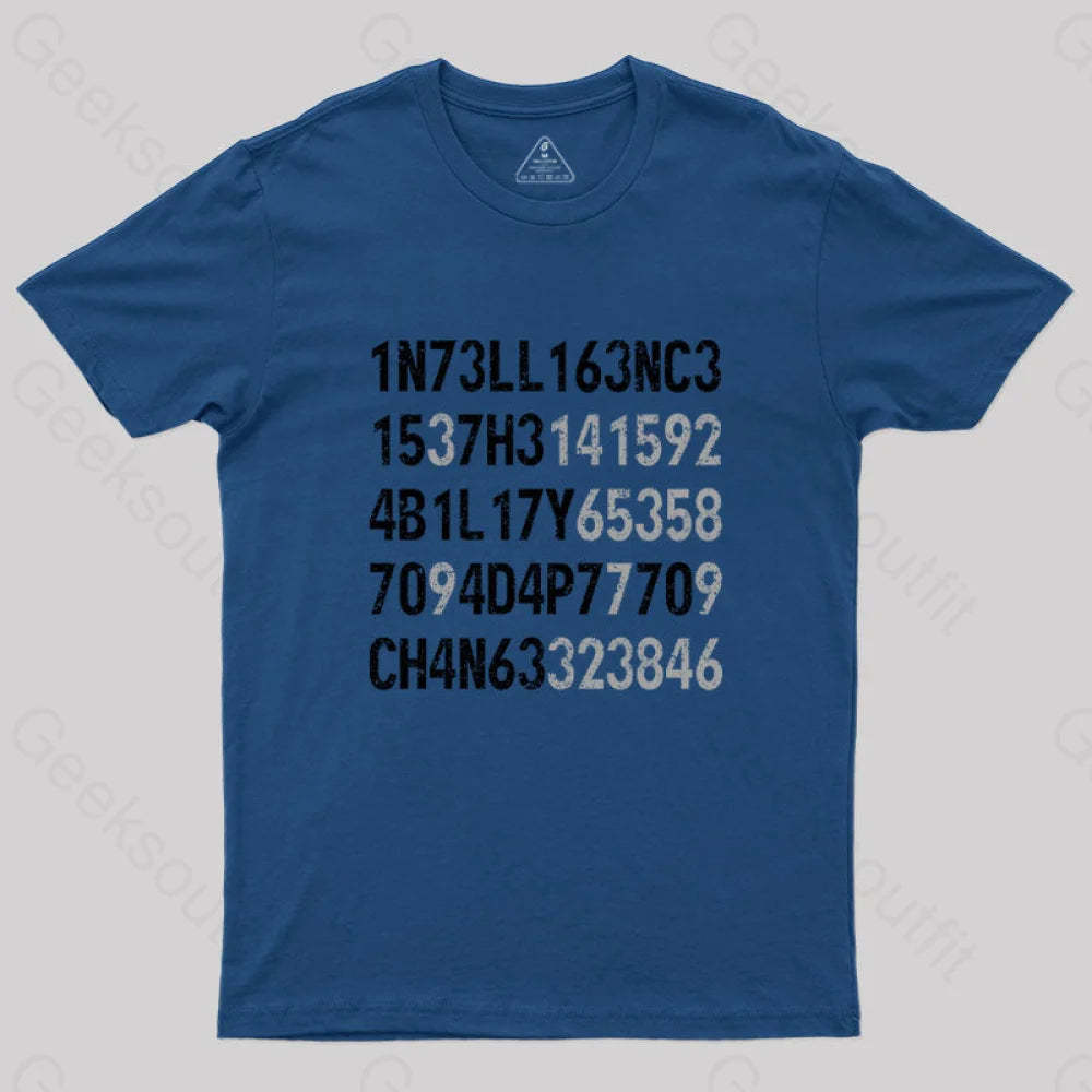 Intelligence Is The Ability To Adapt Change T-Shirt Navy / S