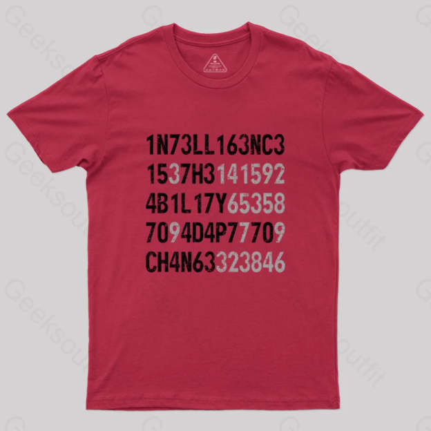 Intelligence Is The Ability To Adapt Change T-Shirt Red / S