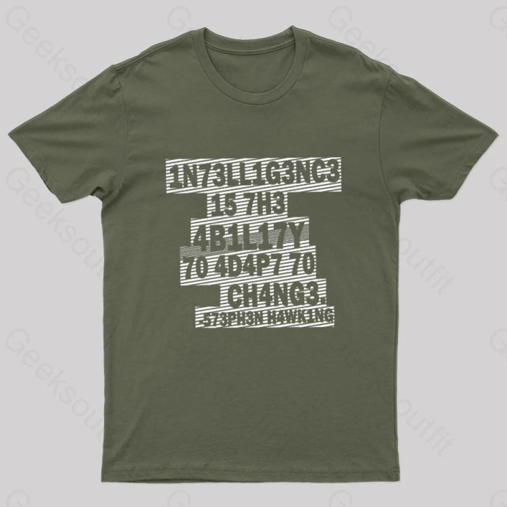 Intelligence Nerd T-Shirt Army Green / S
