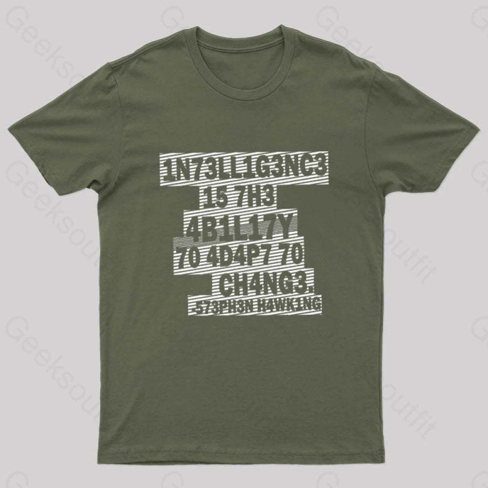 Intelligence Nerd T-Shirt Army Green / S