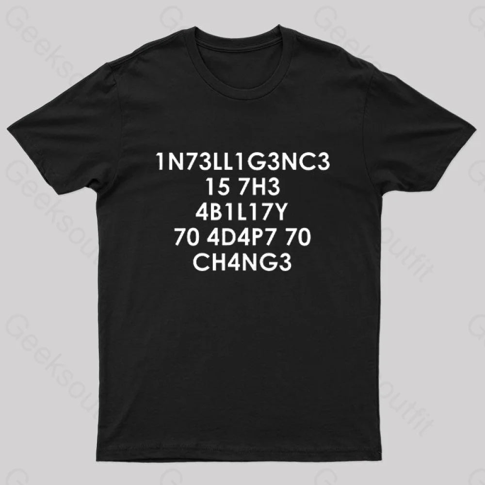 Intelligence Nerd T-Shirt Black / S