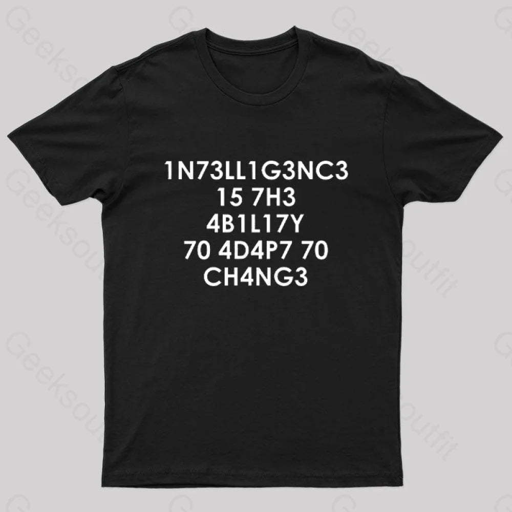 Intelligence Nerd T-Shirt Black / S