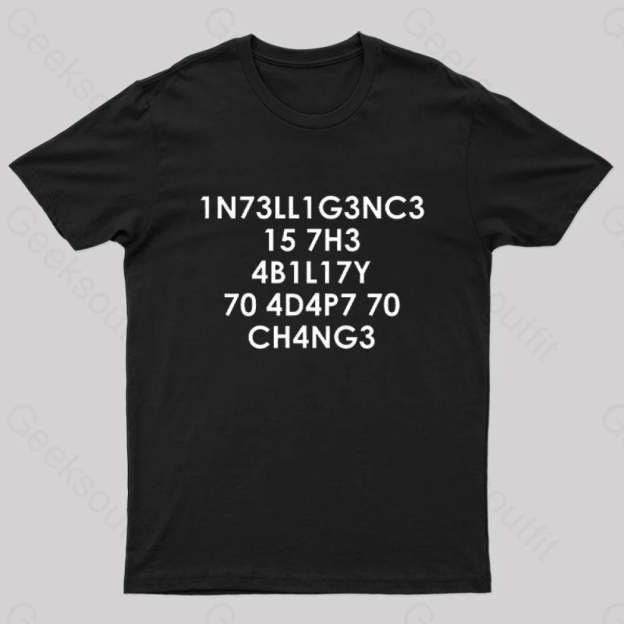 Intelligence Nerd T-Shirt Black / S