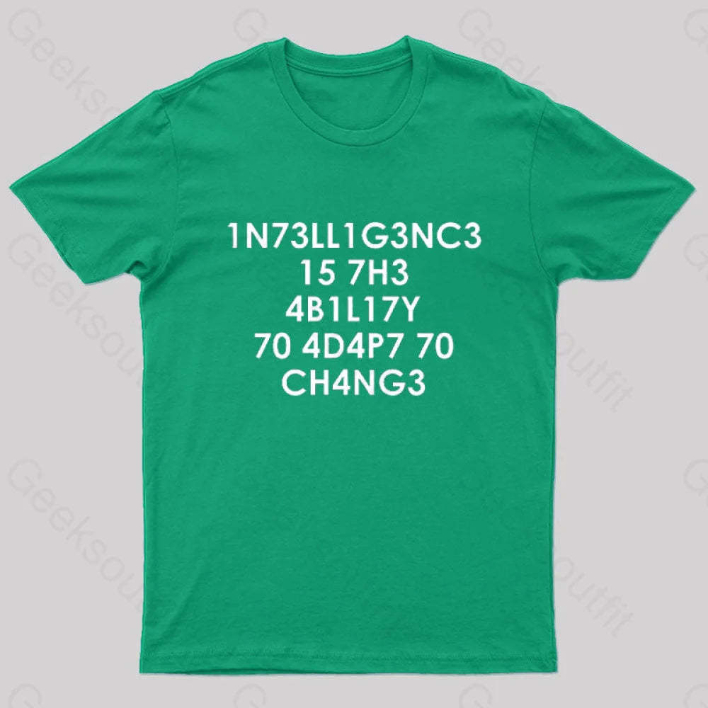 Intelligence Nerd T-Shirt Green / S