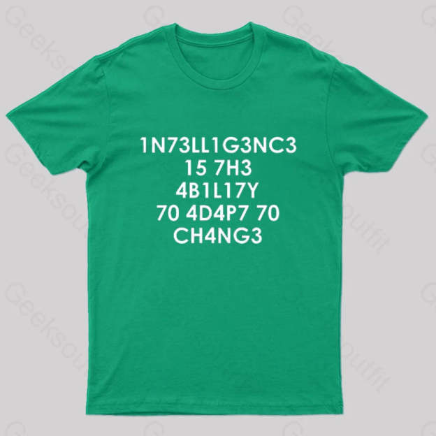 Intelligence Nerd T-Shirt Green / S