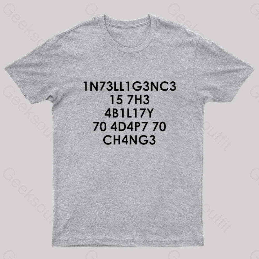 Intelligence Nerd T-Shirt Grey / S