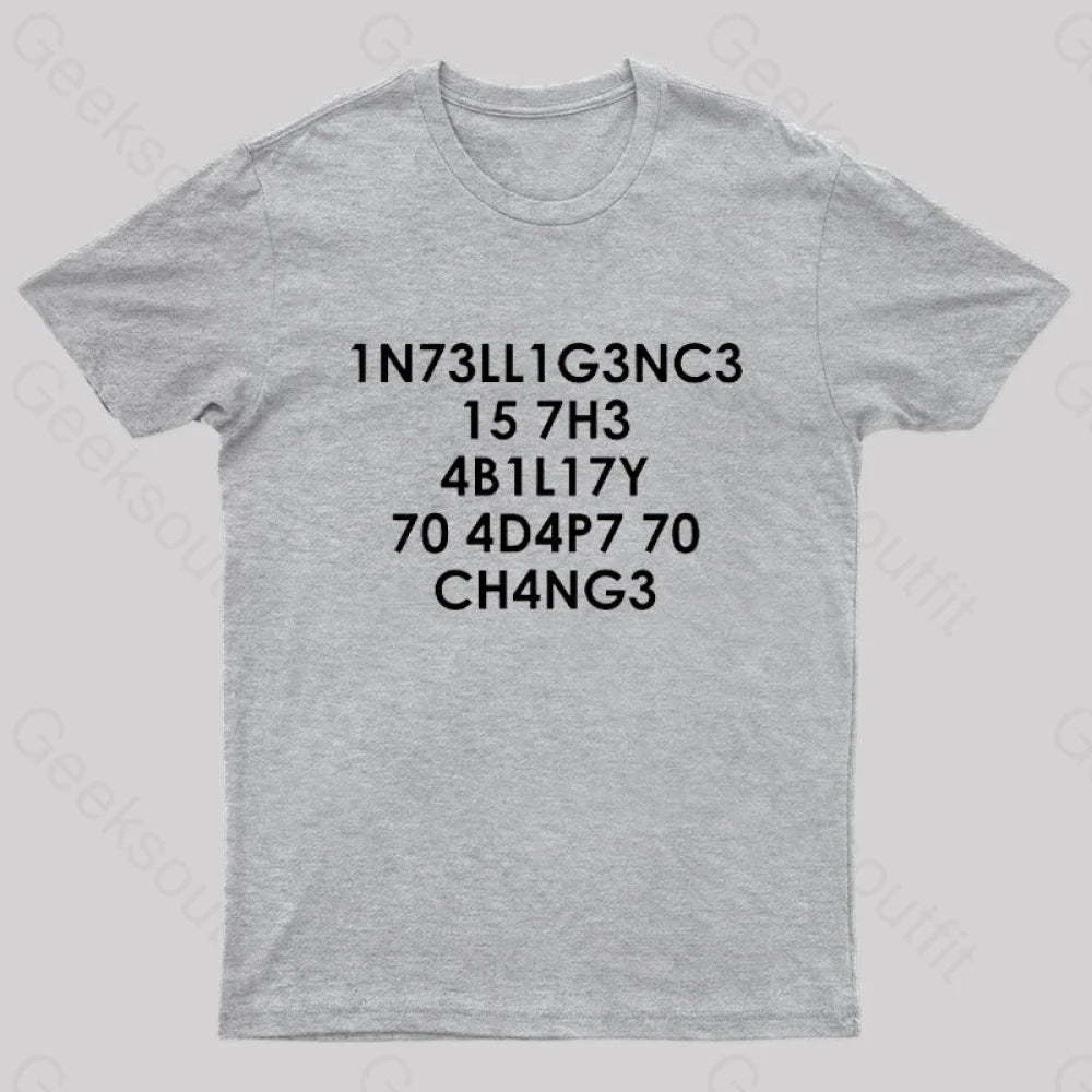 Intelligence Nerd T-Shirt Grey / S
