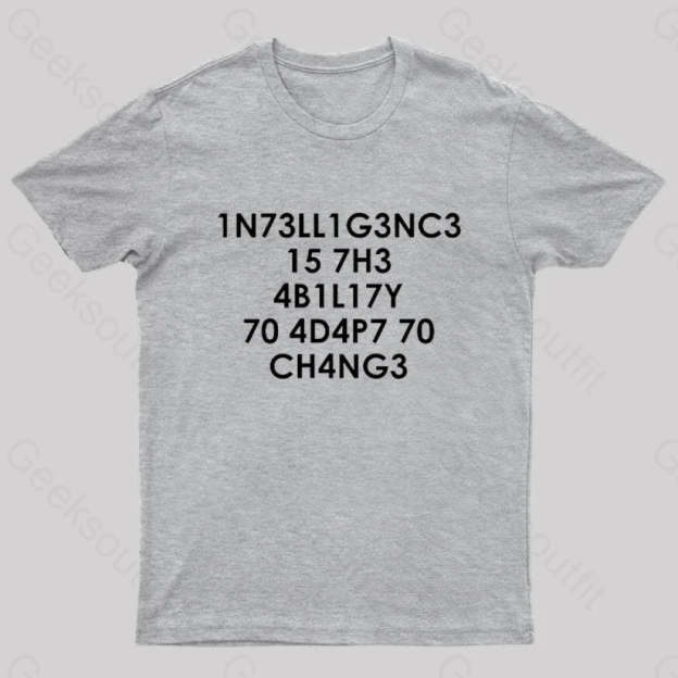 Intelligence Nerd T-Shirt Grey / S
