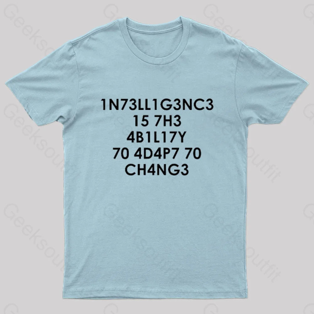 Intelligence Nerd T-Shirt Light Blue / S