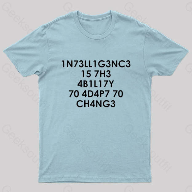 Intelligence Nerd T-Shirt Light Blue / S