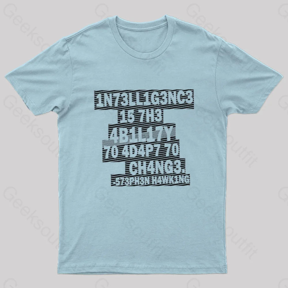 Intelligence Nerd T-Shirt Light Blue / S