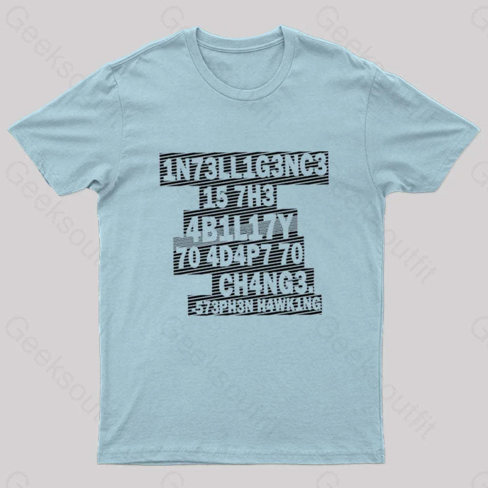 Intelligence Nerd T-Shirt Light Blue / S