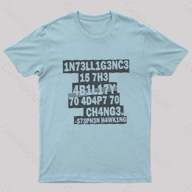 Intelligence Nerd T-Shirt Light Blue / S