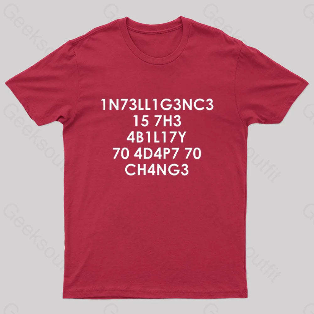 Intelligence Nerd T-Shirt Red / S