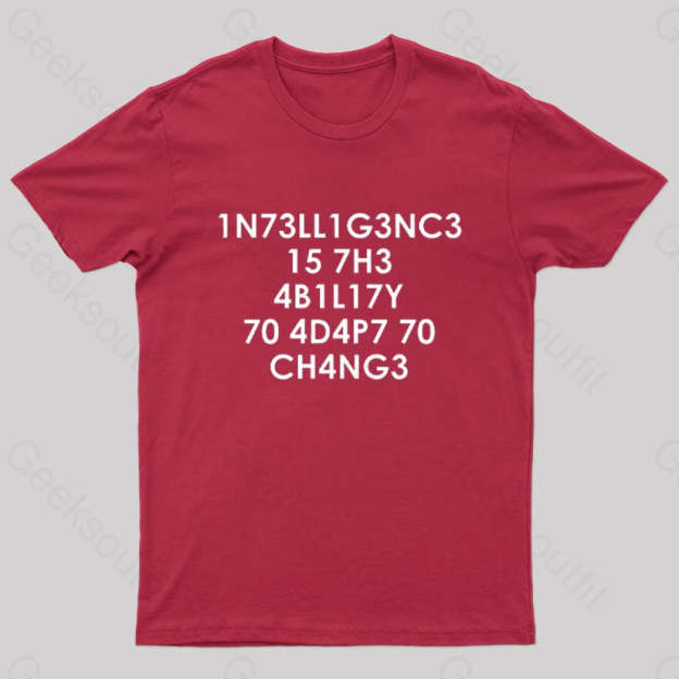 Intelligence Nerd T-Shirt Red / S