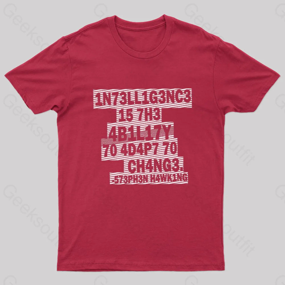 Intelligence Nerd T-Shirt Red / S