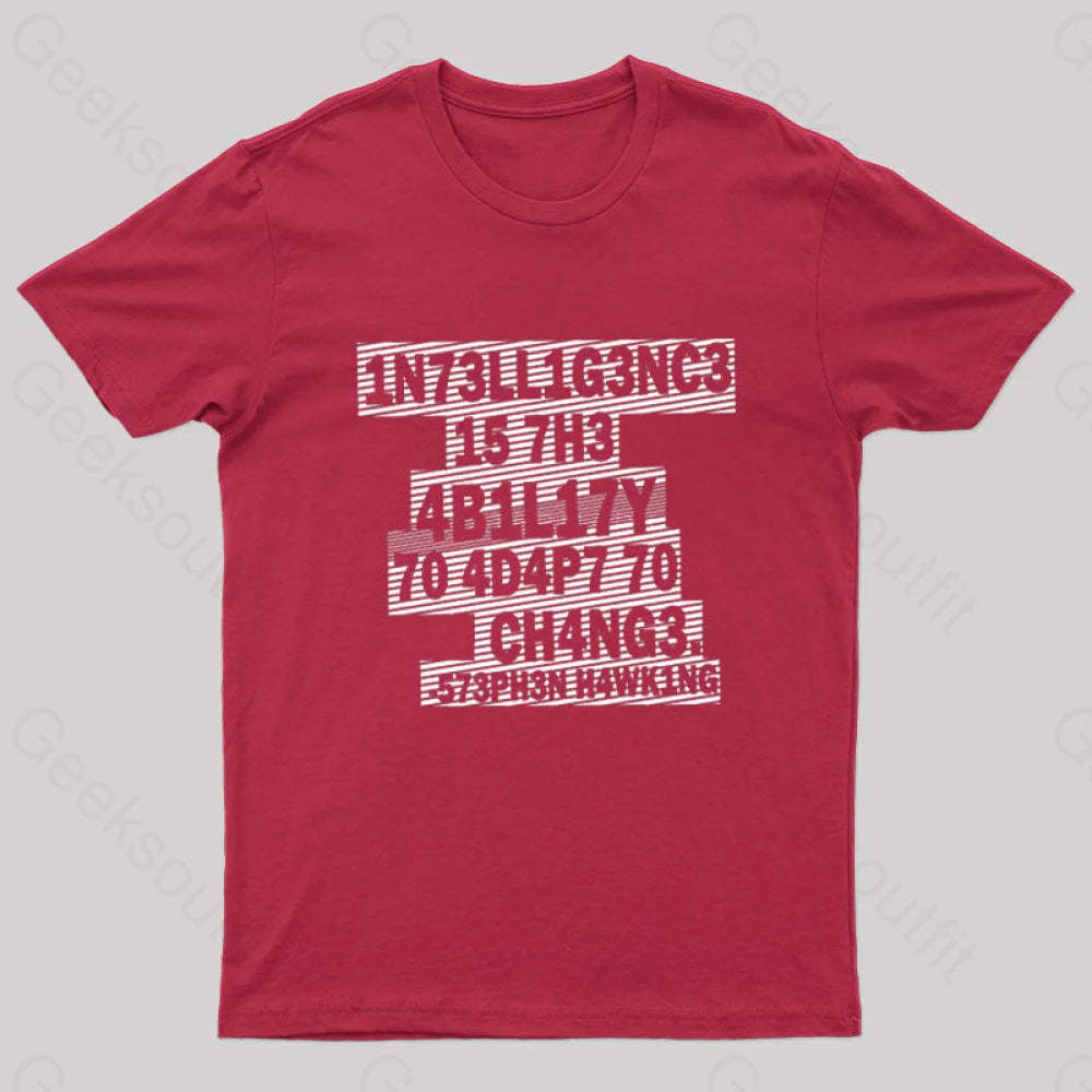Intelligence Nerd T-Shirt Red / S